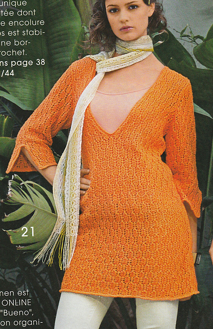 # 21 Tunique longue couleur orange