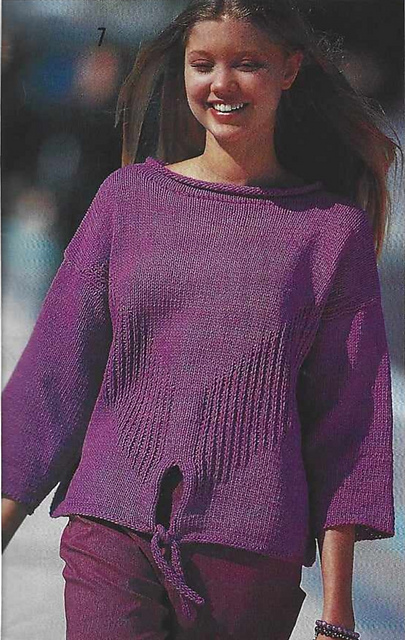 # 07 Lilac Sweater with Roll Border