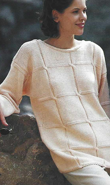 # 22 Checked Sweater in Salmon