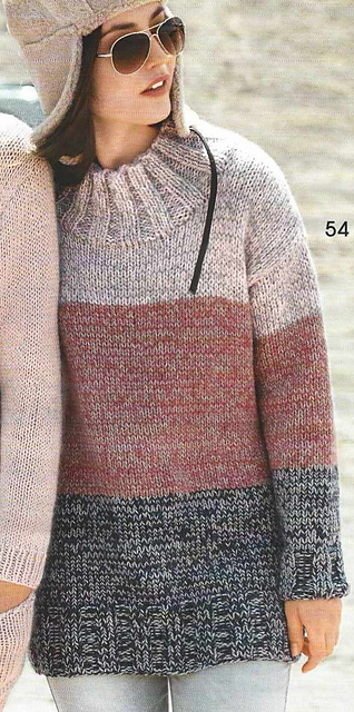 # 54 Pull à larges rayures