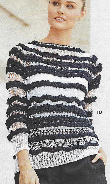 # 10 Pull en noir et blanc