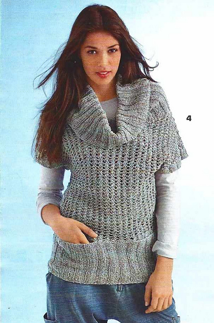 # 04 / 09 Pull motif ajouré avec poches