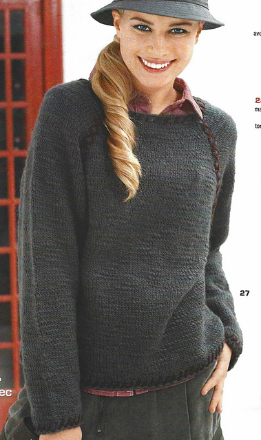 # 27 Pull raglan gris