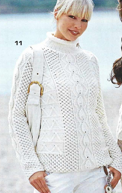 # 11 Pattern Mix Sweater in Nature