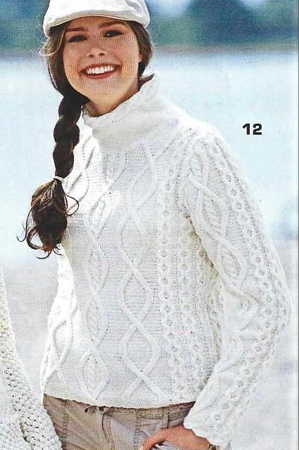 # 12 Sweater in Cable Relief Pattern