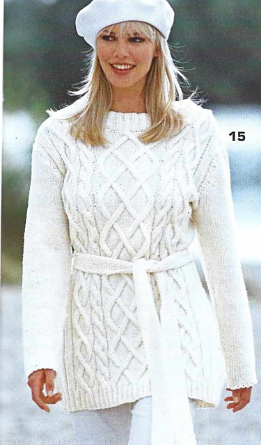 # 15 Long Sweater with Belt