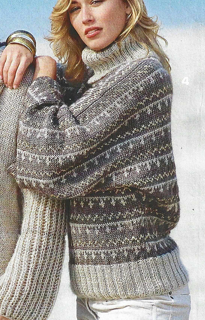 # 04 Jacquard Sweater with Joined Sleeves