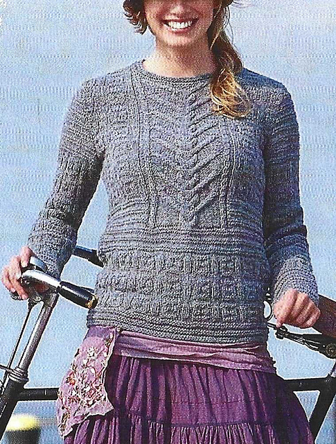 # 16 Grey Sweater in Relief Pattern