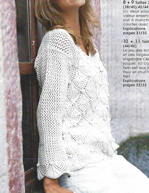 # 07 Pull motif ajouré et manches en filet