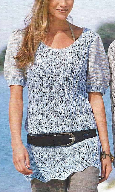 # 16 Pull avec bordure et manches bouffantes