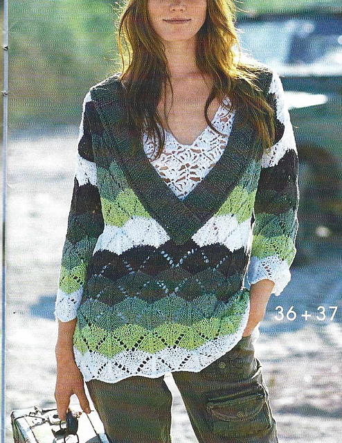 # 36 Pull à rayures