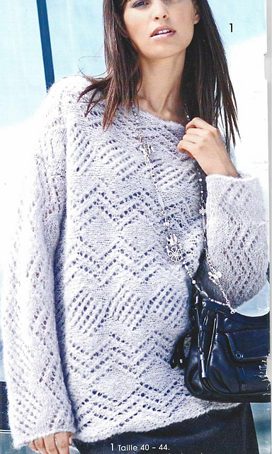 # 01 Pull motif losanges ajourés