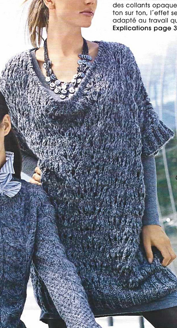 # 09 Pull gris en motif ajouré