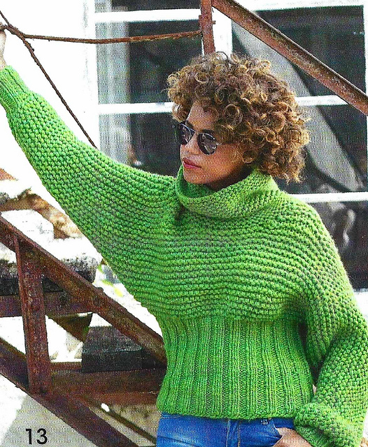 # 13 Pull court avec haute taille