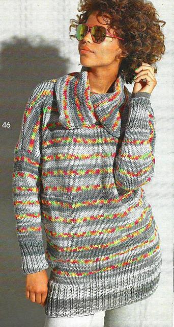 # 46 Pull chiné à rayures