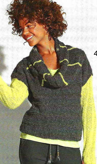 # 48 Pull avec manches jaune fluo