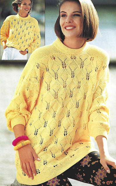 # 06/07 Pull et maxi-pull en jaune
