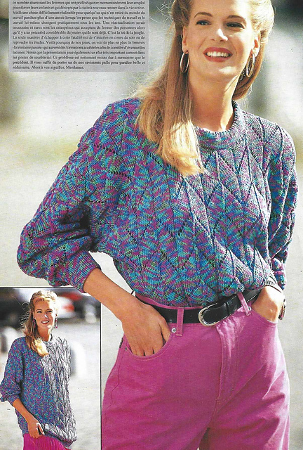 # 09/10 Pull et maxi-pull multicolore