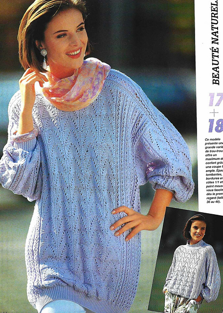 # 17/18 Pull et maxi-pull couleur pervenche