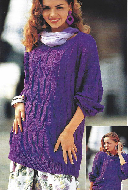 # 33/34 Pull et maxi-pull mauve