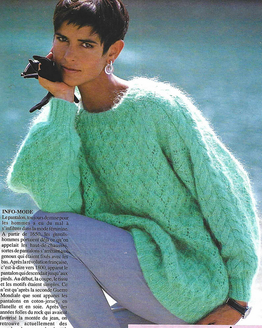 # 09 Pull vert turquoise
