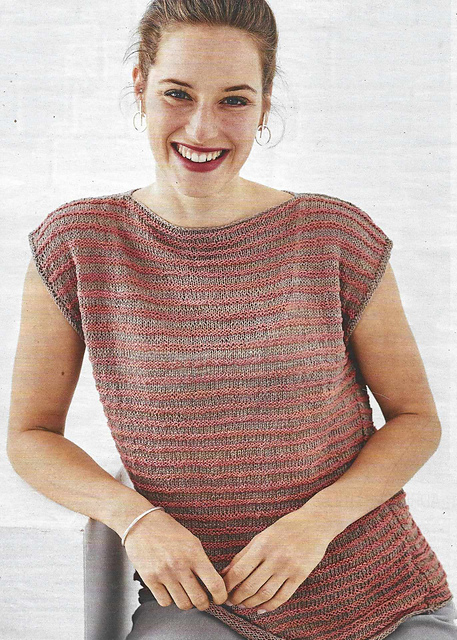 # 26 Pull à rayures sans manches