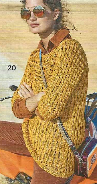 # 20 Pull manches/épaules tricotés à l'horizontal