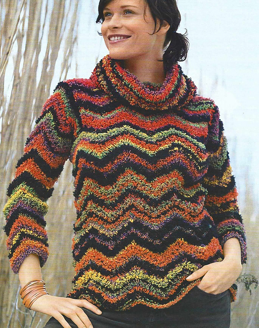 # 04 Pull multicolore en motif zigzag