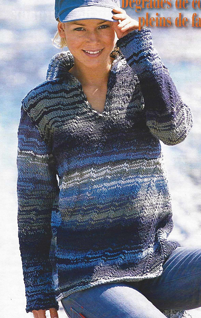 # 11 Pull motif en diagonale et col polo