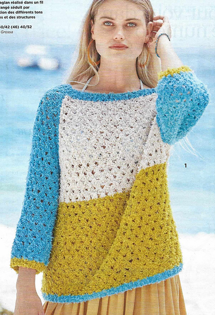 # 01 Pull raglan surfaces de couleur