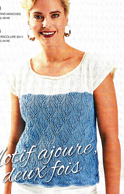 # 03 Pull bicolore sans manches