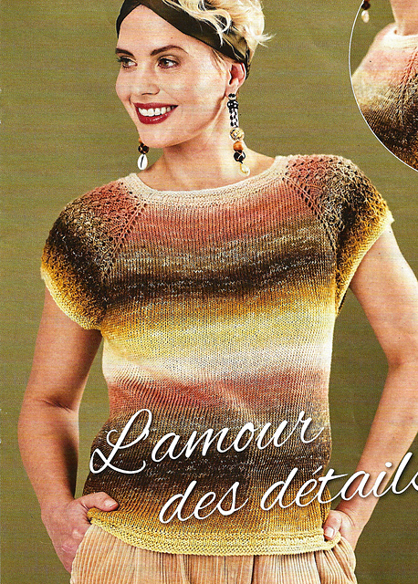 # 09 Top-Down-Shirt mit Musterärmeln