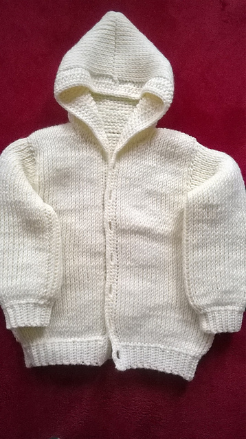 Tunisian hooded sweater