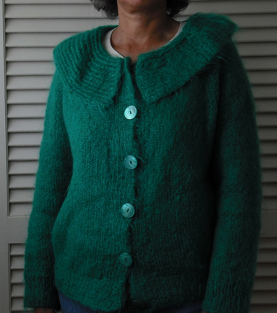 Mohair Cardigan with Rounded Collar 1960