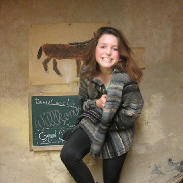 # 50 Schal-Jacke mit breiten Rippenblenden