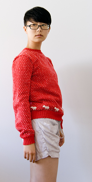 Knitted Sheep Pullover Sweater