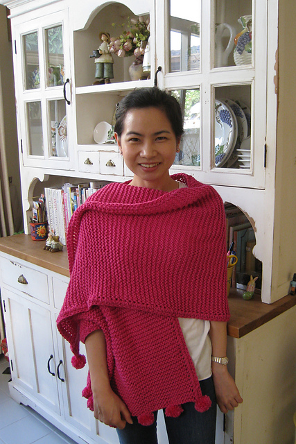 Pom-pom Shawl