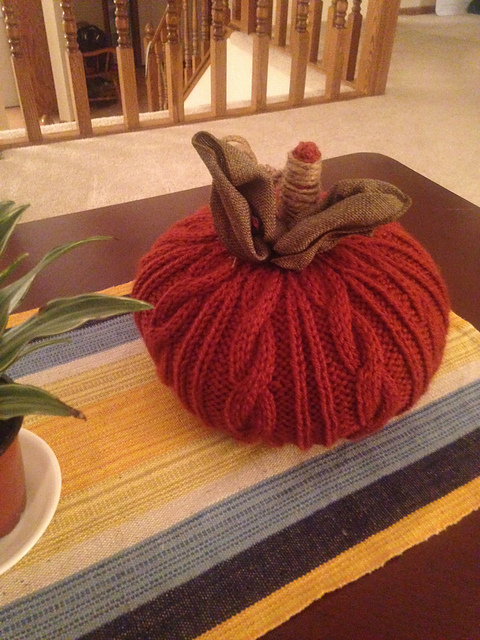 Cabled Pumpkin Duo #98033