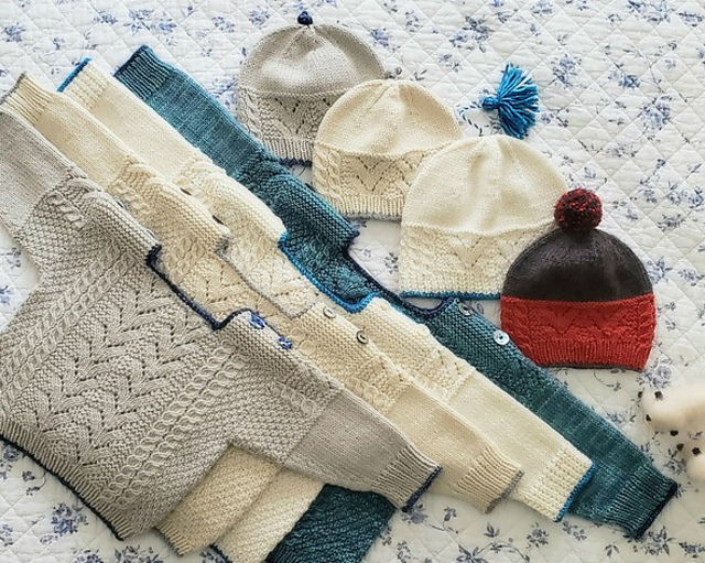 Baby Gansey Sweater and Hat