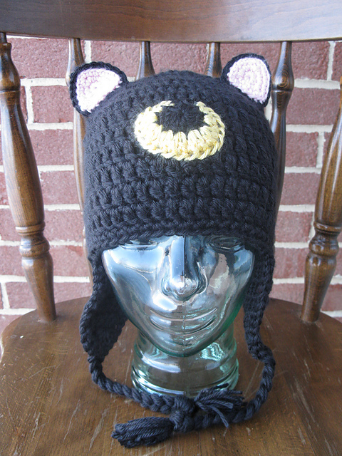 Lunar Cat earflap hat