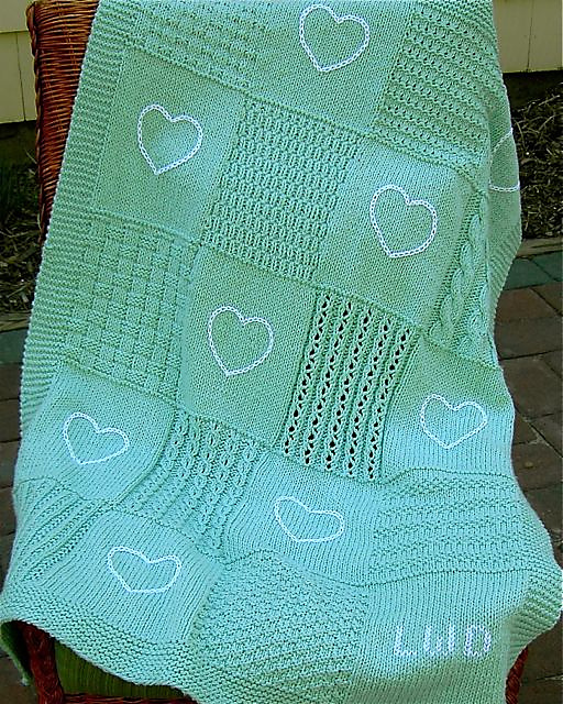 Love to Knit Sampler Baby Blanket B-101