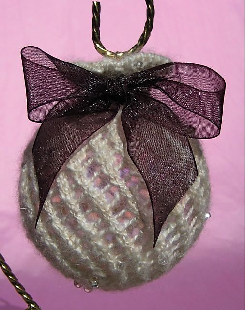 Lacy Spirals Knitted Ornament