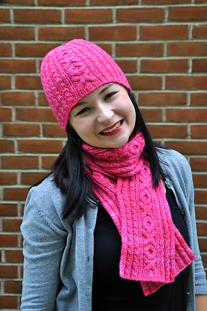 Hugs & Kisses Hat, Scarf, & Headband