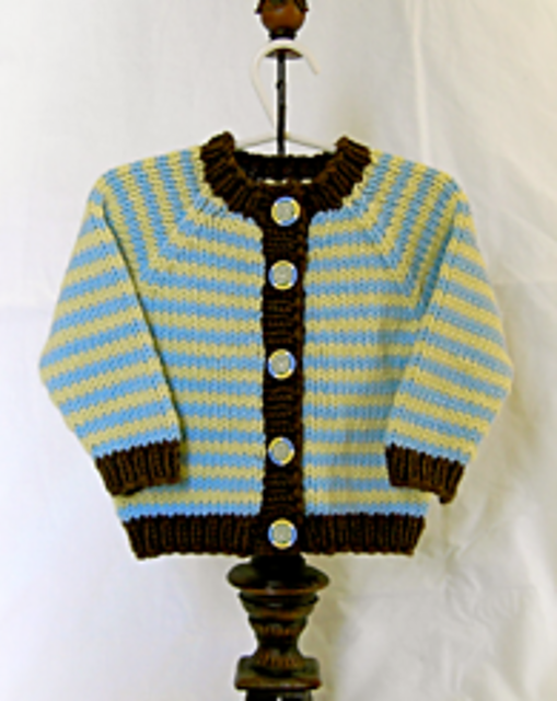 Baby's Striped Raglan Sweater