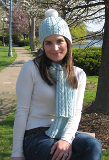 Slip-Stitch Cables Hat, Scarf & Headband