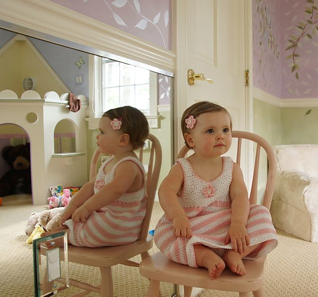 Cole's Striped Dress & Flower Barrette