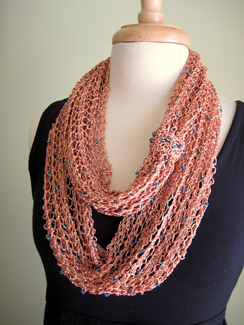 Gold Rush Beaded Lacy Cowl
