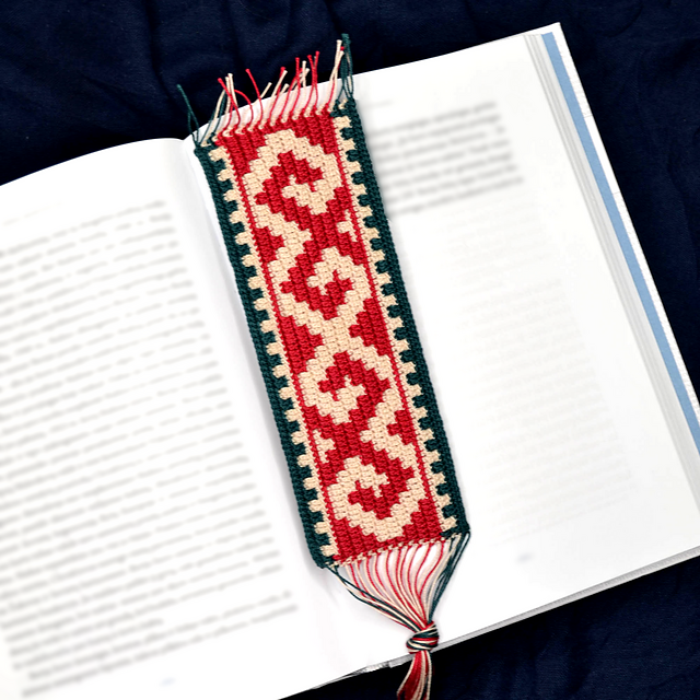 Mosaic Bookmark Two Horses