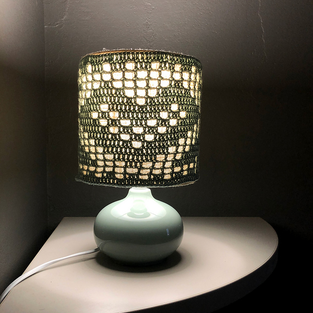 Filet Lampshade Heart