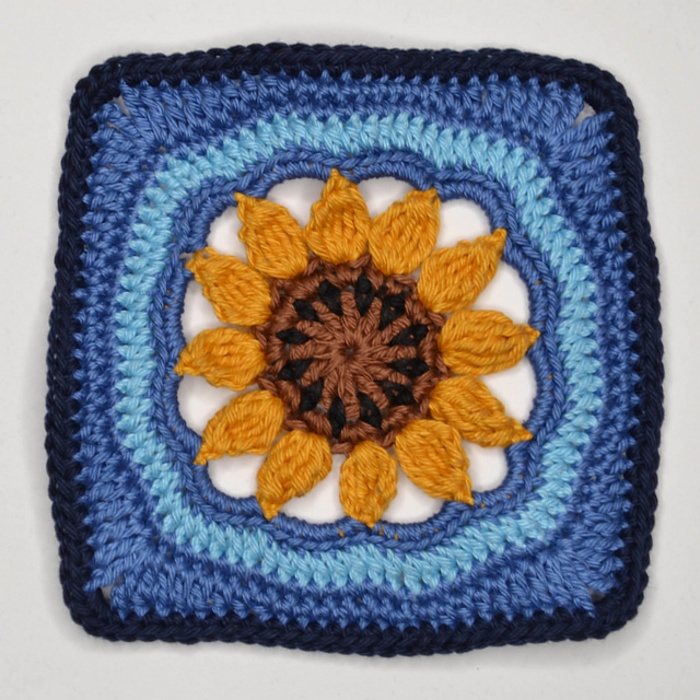 Granny Square Sunflower